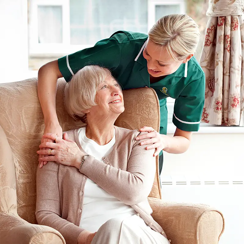 Starling Homecare Hemel Hempstead carer spending time with elderly woman client Starling Homecare Hemel Hempstead carer spending time with elderly woman client